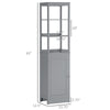 Bathroom Tall Linen Cabinet Freestanding Bathroom Storage Cabinet Organizer Tower With Open Shelves & Compact Design Grey