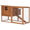 66" Chicken Coop Kit Wooden Chicken House Rabbit Hutch Poultry Cage Hen Pen Backyard with Outdoor Run and Nesting Box