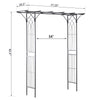 82" Decorative Metal Garden Trellis Arch with Durable Steel Tubing & Elegant Scrollwork, Perfect for Weddings