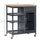 Kitchen Cart, Utility Cart with Wine Rack, Shelves, Drawer and Cabinet, Rolling Kitchen Island Cart, Grey