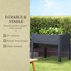 48" Fir Wood Raised Garden Bed with Tool Hooks, Elevated Planter Box Stand with Unique Funnel Design for Backyard, Gray