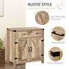 Farmhouse Sideboard, Wooden Accent Buffet Cabinet with Drawer and Adjustable Shelf for Kitchen, Oak