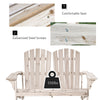 Outdoor Adirondack Chair, Wooden Loveseat Bench, Lounger Armchair with Flat Back for Garden, Deck, Patio, Fire Pit, Natural
