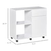 Filing Cabinet/Printer Stand with Open Storage Shelves, for Home or Office Use, Including an Easy Drawer, White