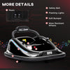 12V Kids Bumper Car Twins Motor, w/ Parent Remote Control, Lights, 360° Rotation