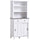 67" Freestanding Buffet with Hutch, Kitchen Cupboard Storage Cabinet with Sliding Doors, Drawers and Open Shelves, Adjustable Shelving, White