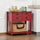 Sideboard Buffet Cabinet, Storage Serving Console Table with 4 Drawers and Slatted Bottom Shelf for Kitchen, Living Room, Red