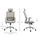 High Back Office Chair, Swivel Task Chair with Lumbar Back Support, Breathable Mesh, and Adjustable Height, Headrest, Grey