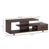 Modern TV Stand for TVs up to 45", TV Cabinet with Storage Shelf and Drawer, Entertainment Center for Living Room Bedroom, Walnut