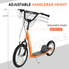 Youth Scooter Kick Scooter for Kids 5+ with Adjustable Handlebar Front and Rear Dual Brakes Inflatable Wheels, Orange
