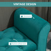 Button-Tufted Storage Ottoman Bench, Upholstered Bed Bench with Rolled Armrests for Bedroom, Living Room or Hallway, Green