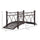 3.3' Classic Garden Metal Bridge with Safety Railings Arc Footbridge Decorative Pond Bridge for Backyard Creek Stream, Black