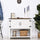 2-Door Free Standing Storage Cabinet with Bottom Shelf  Kitchen Cupboard  Entryway Storage Cabinet- White