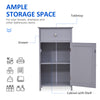 Bathroom Cabinet with Drawer and Shelf, Toilet Vanity Cabinet for Toilet Paper, Towels or Shampoo, Grey