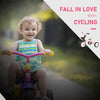 Foldable Kids Ride on Bike Tricycle with a Timeless Classic Color Design & a Front Basket for Storage - Pink