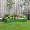 69'' x 36'' Metal Raised Garden Bed, DIY Large Steel Planter Box, No Bottom w/ A Pairs of Glove for Backyard, Patio, Green