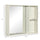 31.5 Inch x 25.5 Inch Medicine Cabinet with Mirror, 2-Tier Storage Shelf, Wall Mounted Bathroom Cabinet, White