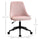 Desk Chair, Home Office Chair with Armless Design, High-End Gas Lift for Office, Swivel Chair, Pink
