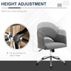 Ergonomic Office Chair with Swivel, Mid-Back Computer Desk Chair with Adjustable Height and Back Tilt, Grey