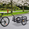 Foldable Bike Cargo Trailer Cart with Hitch, 80lbs Capacity, 16in Wheels, Black