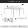 10' x 19' Pop Up Canopy with Easy Up Steel Frame, 3-Level Adjustable Height and Carrying Bag, Sun Shade Event Party Tent for Patio, Backyard, Garden, Off-White