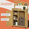 Outdoor Storage Cabinet & Potting Table, Wooden Gardening Bench with Patio Cabinet and Magnetic Doors, Yellow
