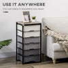 Dresser for Bedroom, 6 Drawer Dresser, Chest of Drawers with Steel Frame for Bedroom, Living Room, Grey