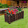 39" x 16" x 16" Wooden Raised Bed Garden Flower Planter Box for Vegetables and Herbs with 4 Drainage Holes Rustic Column Edge