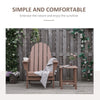 Folding Adirondack Chair, HDPE Outdoor All Weather Plastic Lounge Beach Chairs for Patio Deck and Lawn Furniture, Brown