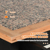 Rolling Mobile Kitchen Island Cart with Granite & Bamboo Countertop, Knife Rack, Integrated Spice Rack & Storage Drawer