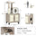 50" Small Cat Tower with Litter Box Enclosure, Modern Cat Tree with Scratching Post, Cute Cat Litter Box Furniture Hidden, Kitty Litter Box
