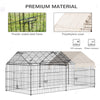 Outdoor Metal Pet Enclosure Small Animal Playpen Run for Rabbits, Chickens, Cats, Small Animals, Black & White 87" x 41"