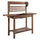 39'' Wooden Garden Potting Bench Work Table with Hidden Storage, Sliding Tabletop, Below Clapboard, Upper Shelf, Brown