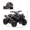 Kids 6V Battery Powered Ride On Car Quad Four Wheeler ATV Toy w/ LED Headlights, Black