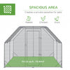 Metal Chicken Coop for 10-12 Chickens, Walk In Chicken Run Chicken Pen Hen House Outdoor with Roof for Yard, 12.5' x 9.2' x 6.4'