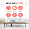 48" x 36" Elevated Breathable Dog Bed Portable Pet Cot w/ Carry Bag Metal Frame Breathable Mesh Indoor and Outdoor Tan