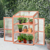 Wooden Cold Frame Greenhouse Small Mini Planter Box for Outdoor and Indoor, 30"L x 24" W x 43"H
