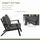 4 Piece Patio Furniture Set, Outdoor Conversation Set w/ Armchairs, Loveseat, Coffee Table and Cushions for Backyard, Lawn and Garden, Black