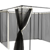Universal Replacement Mesh Sidewall Netting for 10' x 10' Gazebos and Canopy Tents with Zippers, (Sidewall Only) Black