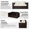 Outdoor PE All-Weather Rattan Loveseat Couch with 2 Throw Pillows & Comfortable Cushions in an Elegant Style