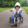 Foldable Kids Ride on Bike Tricycle with a Timeless Classic Color Design & a Front Basket for Storage - Pink