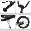 Teens Youth Scooter Ride On Toy with Adjustable Handlebar, Dual Brakes, and Inflatable Wheels For Kids 5+ - Black