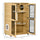 Cat House with Cat Tree Inside, Kitty Cage with Scratching Posts, Condo, Pet Enclosure with Lockable Wheels, Flap Door, Cushion, Oak