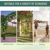 82" Decorative Metal Garden Trellis Arch with Durable Steel Tubing & Elegant Scrollwork, Perfect for Weddings