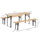 6' Wooden Outdoor Traditional Folding Picnic Table and Bench Set