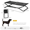 44" Cooling Elevated Dog Bed, Foldable Raised Pet Cot, with Breathable Mesh, Indoor Outdoor Use, for Small & Medium Dog, Black