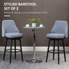 Extra Tall Bar Stools Set of 2, Modern 360Â° Swivel Barstools, Dining Room Chairs with Steel Legs and Footrest, Light Grey