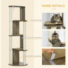 65" Multi-Lever Cat Tree, Activity Center Cat Tower with Jute Scratching Posts, Four Mats, Elevated Perches, Cream White