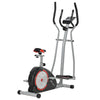 2-in-1 Elliptical and Bike Cross Trainer with LCD Screen and Magnetic Resistance for Home Gym Use