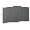 Upholstered Nailhead Trim Headboard, Home Bedroom Decoration for Full and Queen-Sized Beds, Grey